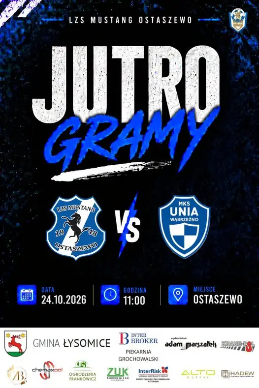 Mustang Ostaszewo zagra z Unią Wąbrzeźno w XIII kolejce IV ligi