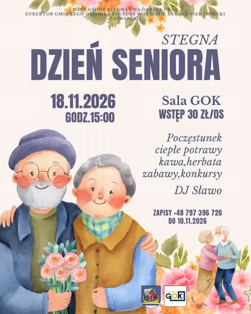 Dzień Seniora w Stegnie – zaproszenie na wspólną zabawę